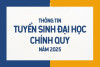 Thông tin tuyển sinh năm 2025 trình độ đại học hình thức đào tạo chính quy