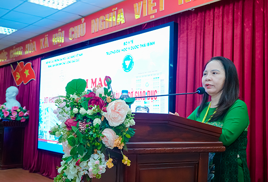 PGS.TS Nguyễn Phương Nga - Giám đốc Trung tâm KĐCLGD phát biểu tại chương trình