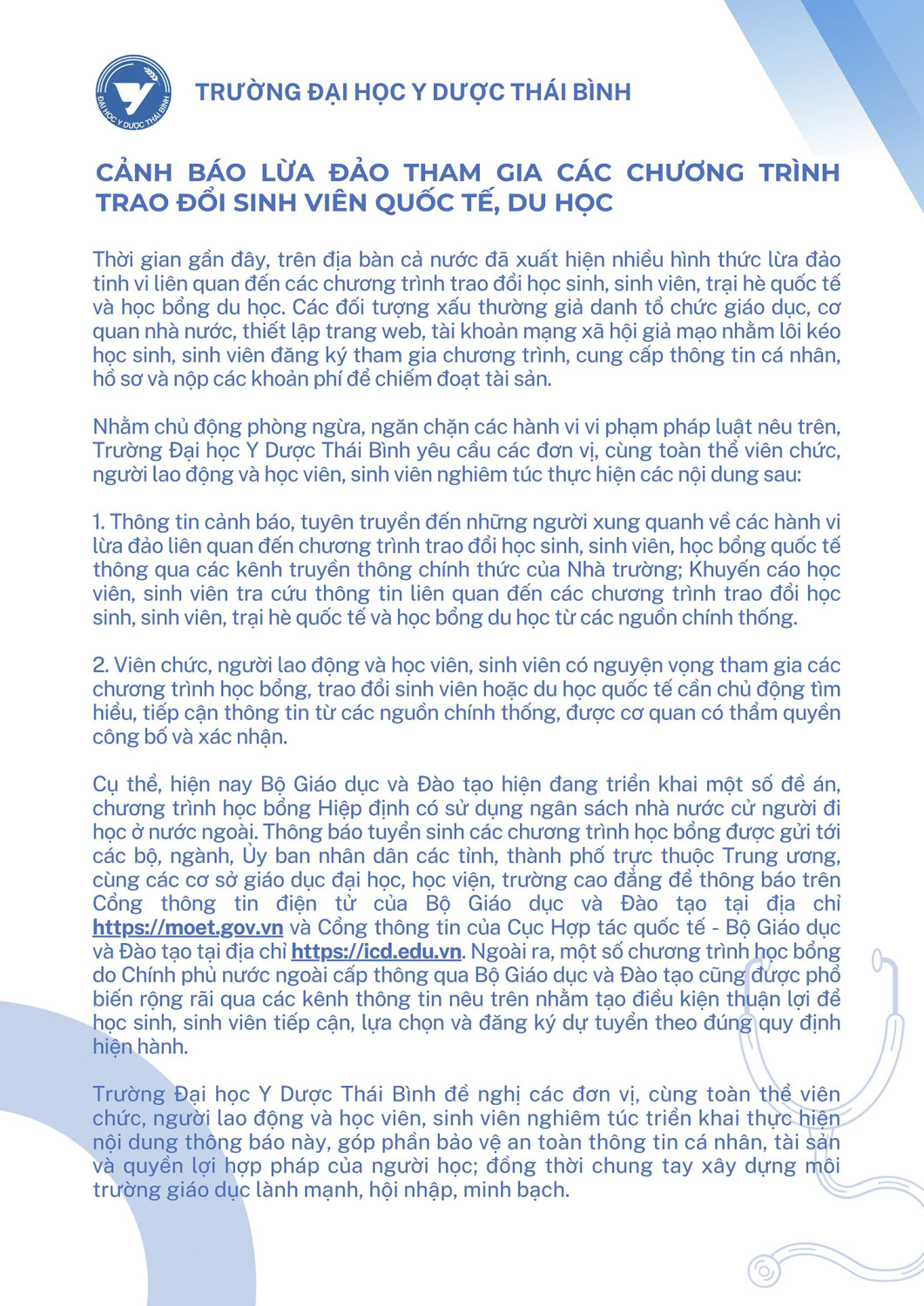 Cảnh báo lừa đảo tham gia các chương trình trao đổi sinh viên quốc tế, du học