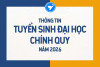 Thông tin tuyển sinh năm 2026 trình độ đại học hình thức đào tạo chính quy