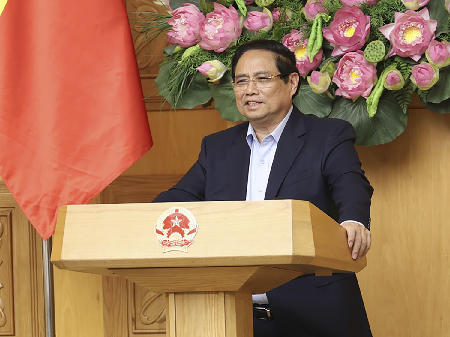 Thủ tướng Phạm Minh Chính chủ trì hội nghị sơ kết 1 tháng vận hành chính quyền địa phương 2 cấp (Ảnh: Báo Nhân dân)